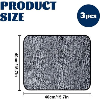 EAZHOP Ultra-Wipes Mikrofaser Trockentuch 3er Set, 40x40cm - Schnelltrocknend