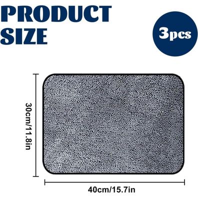 EAZHOP Ultra-Wipes Mikrofaser Trockentuch Set (3 Stück, 30x40cm)