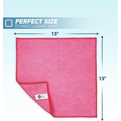 WEAWE Mikrofasertücher Serie 2100, 33x33cm, Rosa, 50 Stück - Superweich