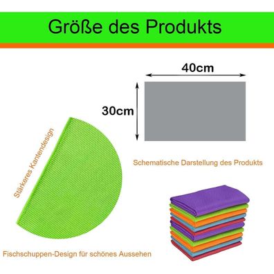 CZandCZ Mikrofaser Putztücher 10 Stück, 40x30 cm - Ideal für Fenster, Auto