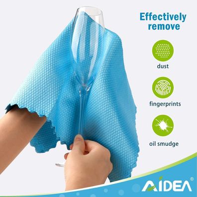 AIDEA 8er Set Mikrofasertücher, Fischschuppen-Design, 30x30 cm, ideal für