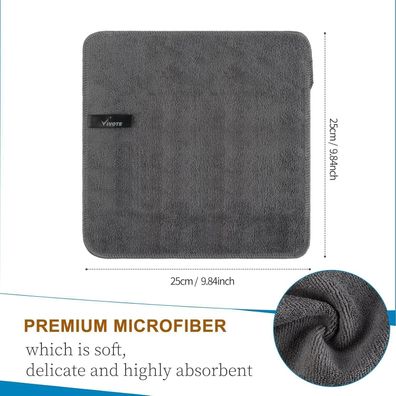 VIVOTE Microfaser Spüllappen, 6 Stück (25x25cm) - Super Saugfähig & Waschbar