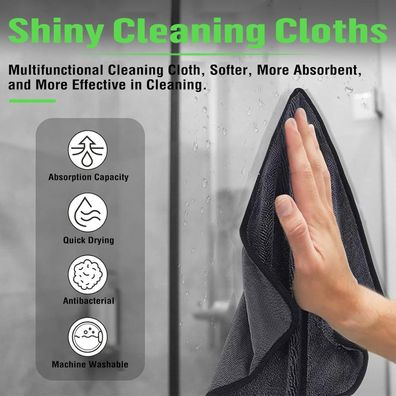 Deedlite Shiny Bath Wipes XXL Trockentuch Dusche, 1500 GSM, Ultra-Saugfähig