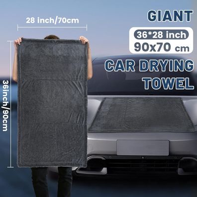2x Auto Trockentuch 90x70cm, 1500GSM Mikrofaser Handtuch, Ultra Saugstark