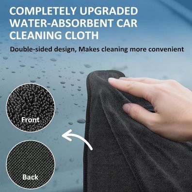 Kehigovi 3 Stück Auto Trockentuch XXL (60x40 cm) - Ultra Wipes Mikrofasertücher