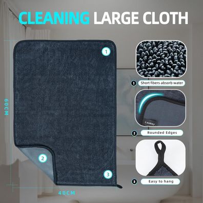 Leebey Shiny Wipes Bath XXL Trockentuch, Fast Dry Mikrofasertücher für Auto