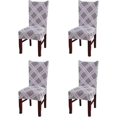 Sufdari Stuhlhussen 4er Set, Stretch Esszimmerstuhlbezug, abnehmbar und