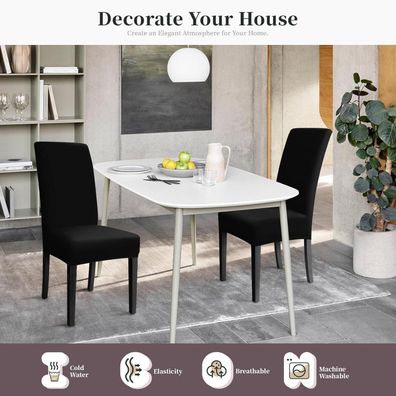 Eozakavod Stuhlhussen 6er Set - Moderne Stretch Stuhlbezüge, Universal