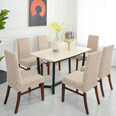 Lansheng Stuhlhussen 2er Set, Stretch Stuhlbezug für Esszimmer, Küche, Hotel