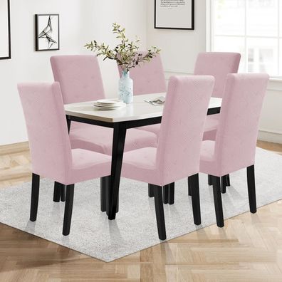 Ystyle 4er Set Stuhlhussen aus Stretch-Stoff, abnehmbar und waschbar