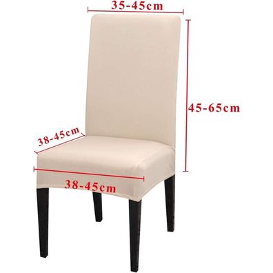 MOLVCE Stuhlhussen 4er Set - Beige, Stretch, Universal für Esszimmer, Hotel