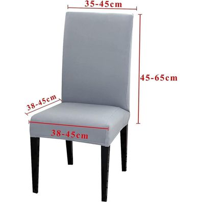 MOLVCE Stuhlhussen 6er Set - Hellgrau, bi-elastisch, waschbar, universell