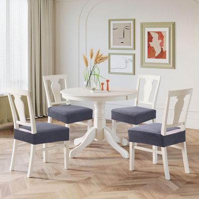 BalladHome Stuhlbezug Stretch Jacquard 6er Set Esszimmerstuhl Sitzbezüge