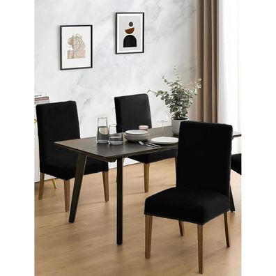 Lansheng Stuhlhussen 2er Set, Universelle Abnehmbare Waschbare Samt Stuhlhussen