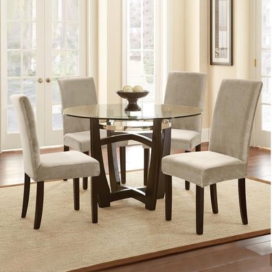 Alishomtll 6er Set Stretch Samt Stuhlhussen, Velvet/Velour Stuhlbezug