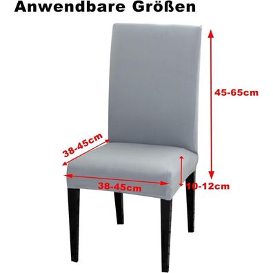 Hopelit Stuhlhussen 6er Set für Schwingstühle, abnehmbar und waschbar, hellgrau