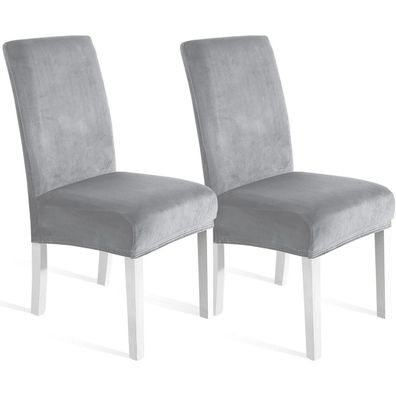 Ystyle Samt Stuhlhussen 2er Set, universelle Stretch-Überzüge, weich und