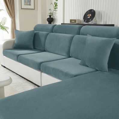 Cycmaco Samt Sitzkissenbezug für Chaiselongue, Stretch, rutschfest, waschbar