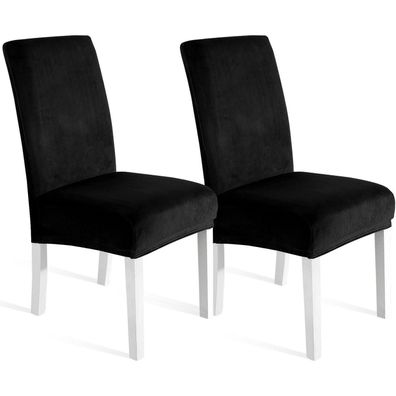 Ystyle Samt Stuhlhussen 2er Set - Universale Stretch-Überzüge für Hochlehner