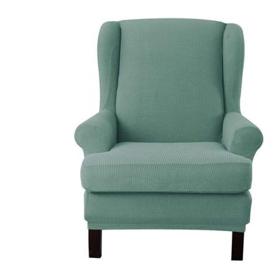 EBETA 2-teiliger Ohrensesselbezug aus Jacquard-Stoff, elastisch, hellgrün