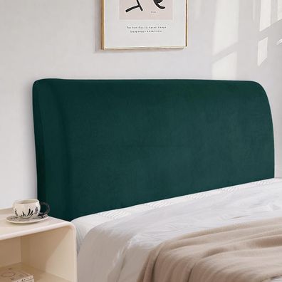 Cycmaco Samt Kopfteilbezug - Staubdicht, Dehnbar, Waschbar, Dunkelgrün (120cm)