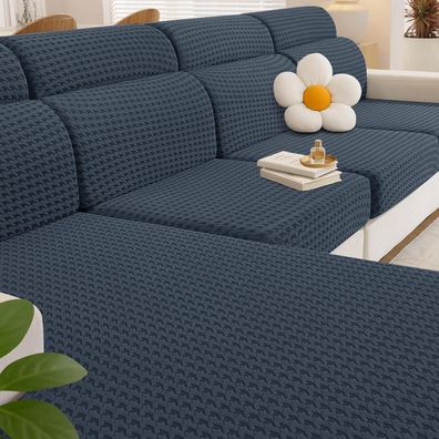 Ystellaa Stretch Sitzkissenbezug, rutschfest und elastisch, für Chaiselongue