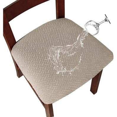 Lansheng Wasserdichte Stuhlhussen 6er Set für Esszimmer, Küche, Restaurants