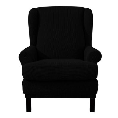 EBETA 2-teiliger Ohrensesselbezug aus Jacquard-Stretch, elastisch, waschbar