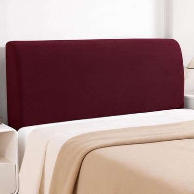 Ystellaa Bett Kopfteil Bezug 180CM Bordeauxrot - Weicher Stretch, Staubdicht
