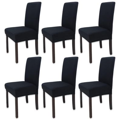 Leeyunbee 6 Stück Esszimmerstuhlhussen, abnehmbar, waschbar, elastisch, modern