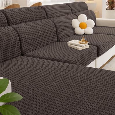 Ystellaa Stretch Sofa Sitzkissenbezug, Elastischer und Rutschfester Bezug für