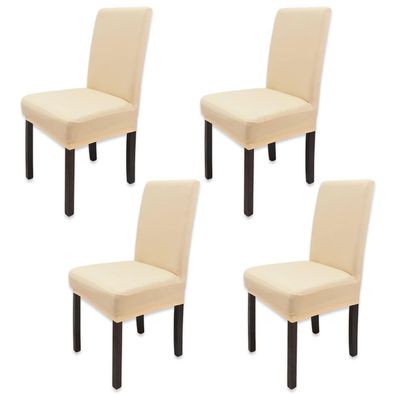 Leeyunbee 4er Set Esszimmer Stuhlhussen, abnehmbar, waschbar, elastisch