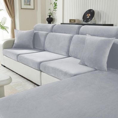 Cycmaco Samt Sitzkissenbezug für Chaiselongue, Stretch, rutschfest, waschbar