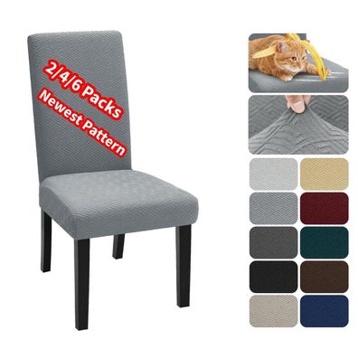 Xineage Stuhlhussen 2er Set, universale Stretch Hussen für Esszimmerstühle