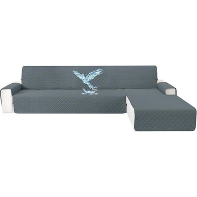 Cycmaco Wasserdichter L-Form Couch Überzug 3 Sitzer (255 cm), Rechts/Links