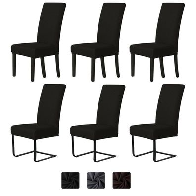 Hopelit Stuhlhussen 6er Set Jacquard für Esszimmerstühle, Schwingstühle