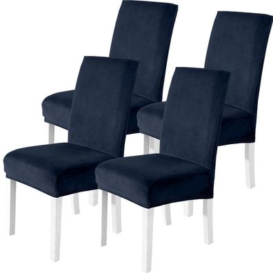 Cycmaco Stuhlhussen Samt 4er Set, Stretch Stuhlbezug für Schwingstuhl