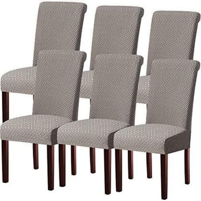 Keluina Moderne Stuhlhussen 6er Set, Stretchbezug für Schwingstühle, abnehmbar