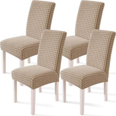 Ystellaa Stretch Stuhlhussen 4er Set, elastische und abnehmbare Stuhlbezüge für