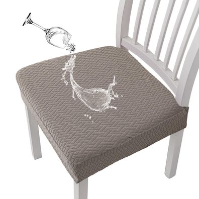 Keluina Diamantgitter Jacquard Stuhlbezüge für Esszimmer, wasserdicht, Stretch