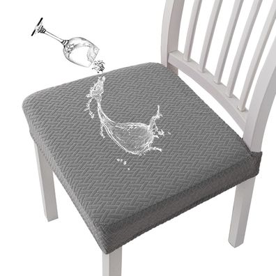 Keluina Diamantgitter Jacquard Stuhlbezüge für Esszimmer, wasserdicht, Stretch