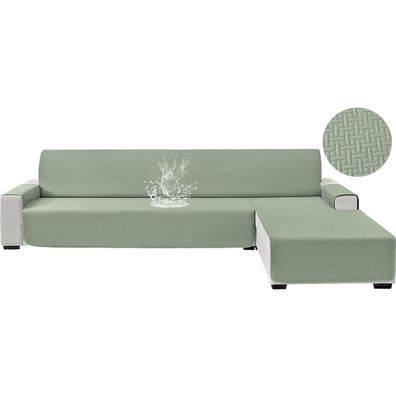 Cycmaco Wasserdichter L-Form Sofabezug für 4-Sitzer Ecksofas, Hellgrün, Wendbar