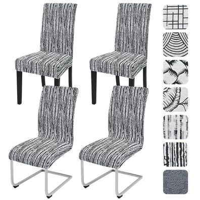 Alishomtll 4er Set Jacquard Stuhlhussen für Schwingstühle, Universal