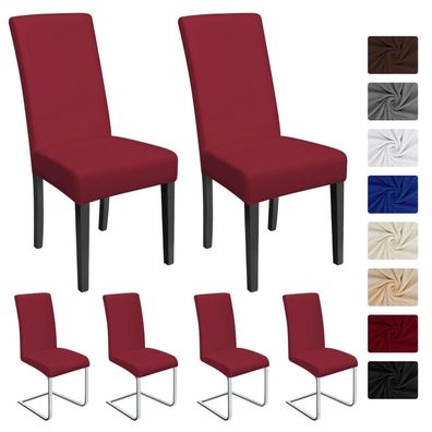 BalladHome Stuhlhussen 6 Stück, Stretch-Stuhlbezug, elastische moderne Husse