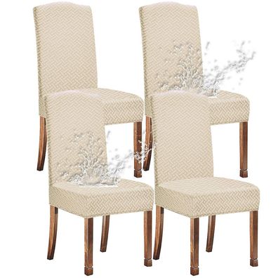 Keluina Stretch Jacquard Stuhlhussen für Esszimmerstühle, wasserdicht