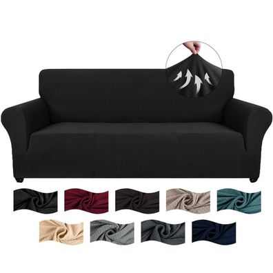 Cycmaco High Stretch Sofabezug 3 Sitzer, rutschfest, Jacquard Sofahusse