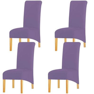 Keluina XL Stuhlhussen für Esszimmer, hohe Rückenlehne, Spandex, Light Purple
