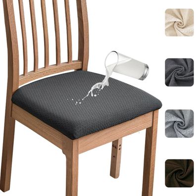 Meision Esszimmerstuhl Sitzbezüge 6er Set, Wasserdicht TPU-Laminierung, Stretch