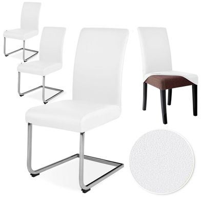 Alishomtll 4er Set Stuhlhussen aus Stretch PU Kunstleder, wasserdicht und
