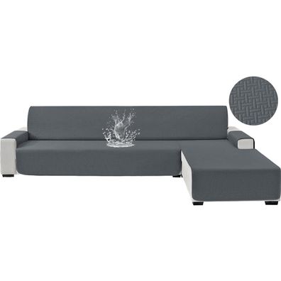 Cycmaco Wasserdichter L-Form Sofabezug für 4-Sitzer Ecksofa, Dunkelgrau